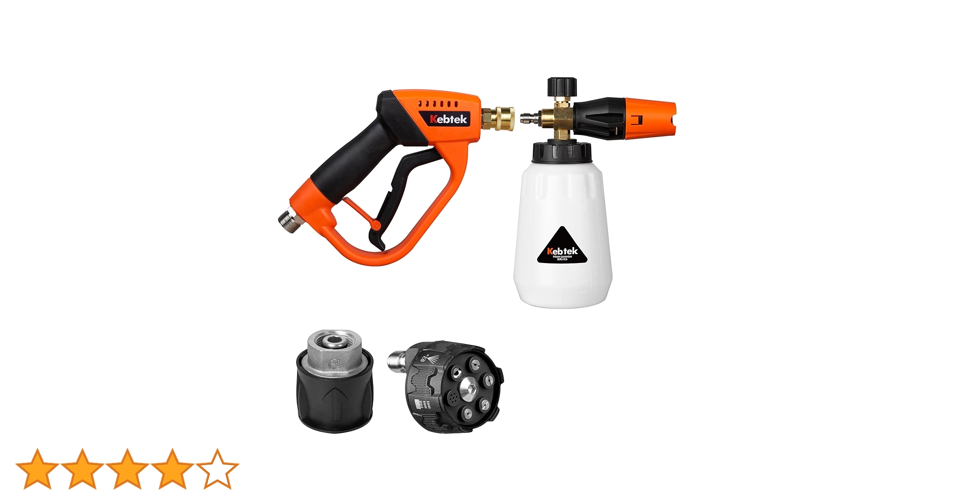 Kebtekショートガン カーシャンプーセット Kebtek 高圧洗浄ショートガン 6in1洗車 ケルヒャー（Karcher）K